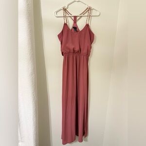 Elegant Pink Maxi Dress